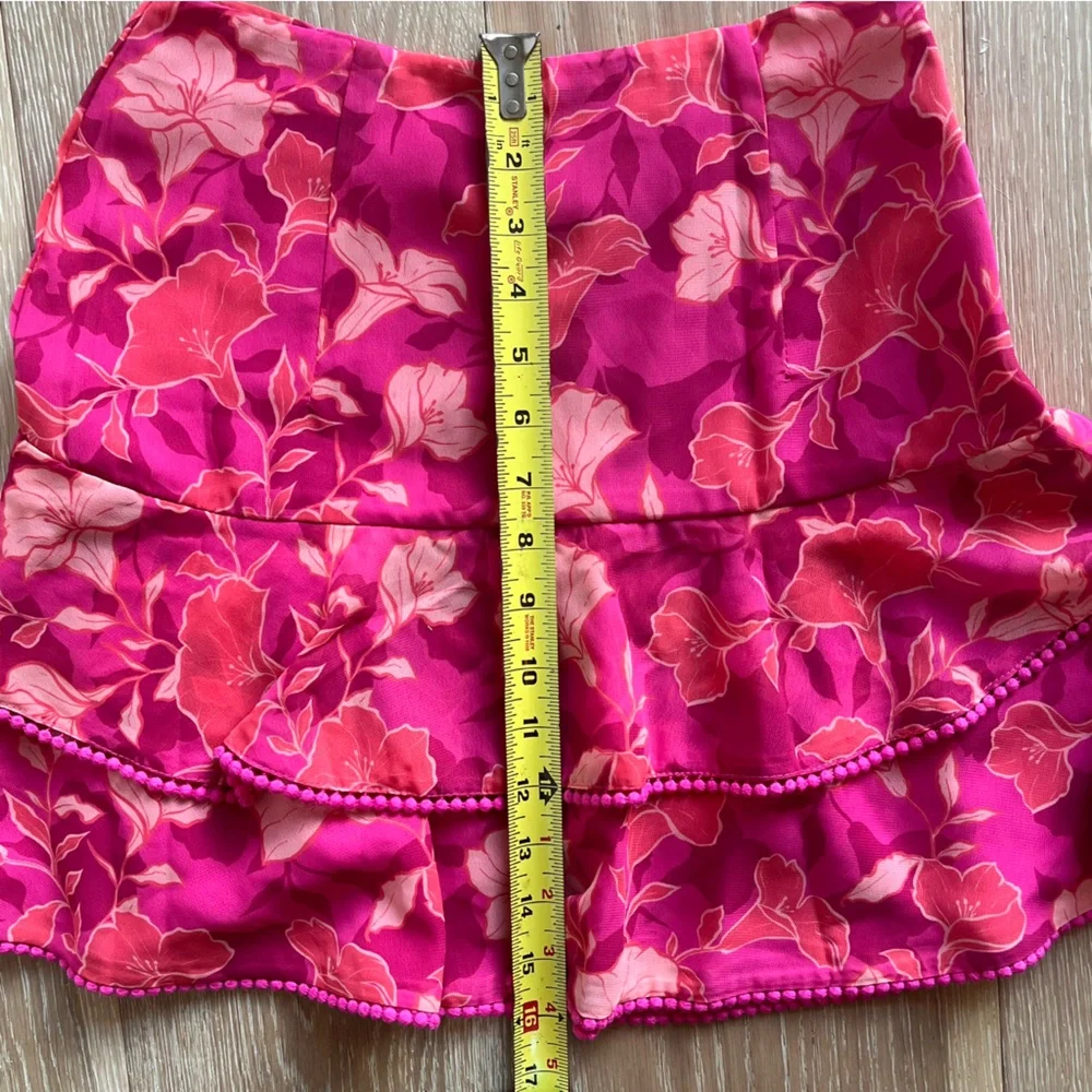 Showpo. Final Resort two piece ruffle sleeve mini skirt set  in berry floral - Picture 15 of 16